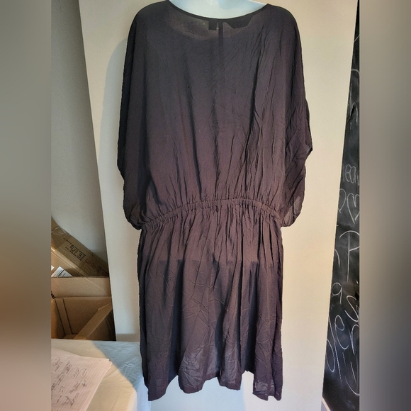 Lands' End Black V-Neck Beach Cover Up, Size XL To XXL - Picture 3 of 5